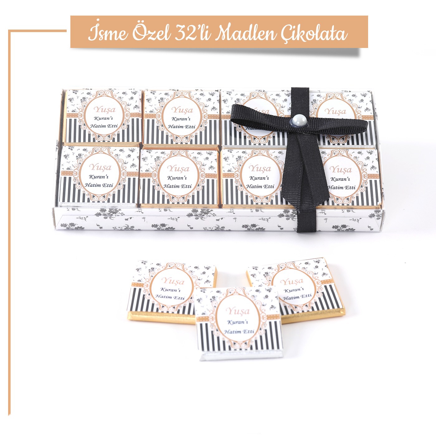 İsme Özel 32 li Madlen Çikolata 