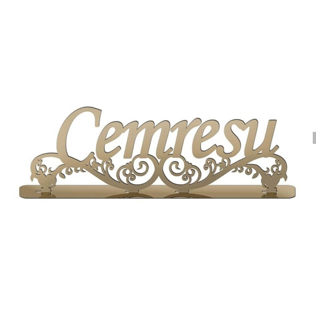 Pleksi Masa İsimlik Gold