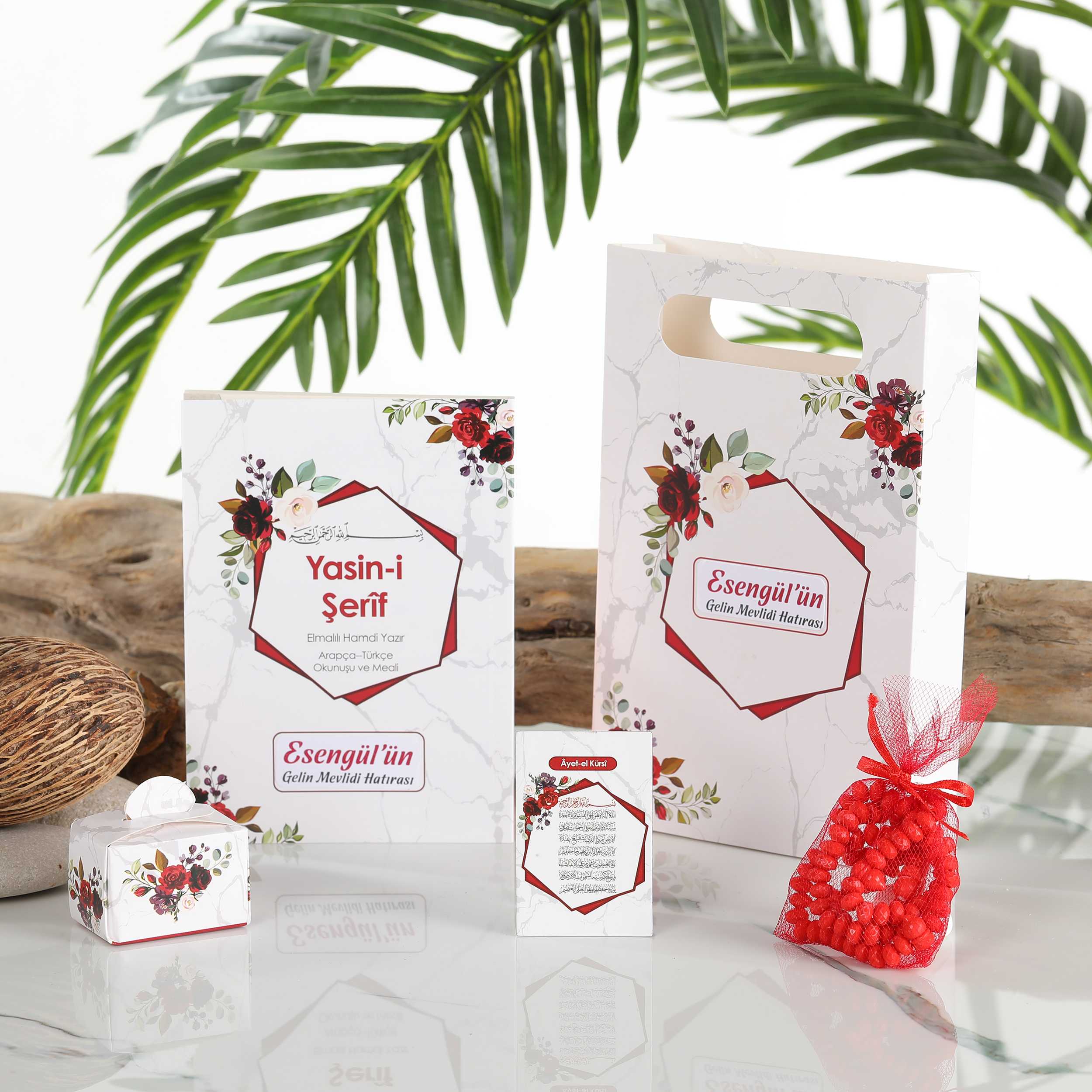  Altıgen Yasini Şerif 5 li set Kırmızı 
