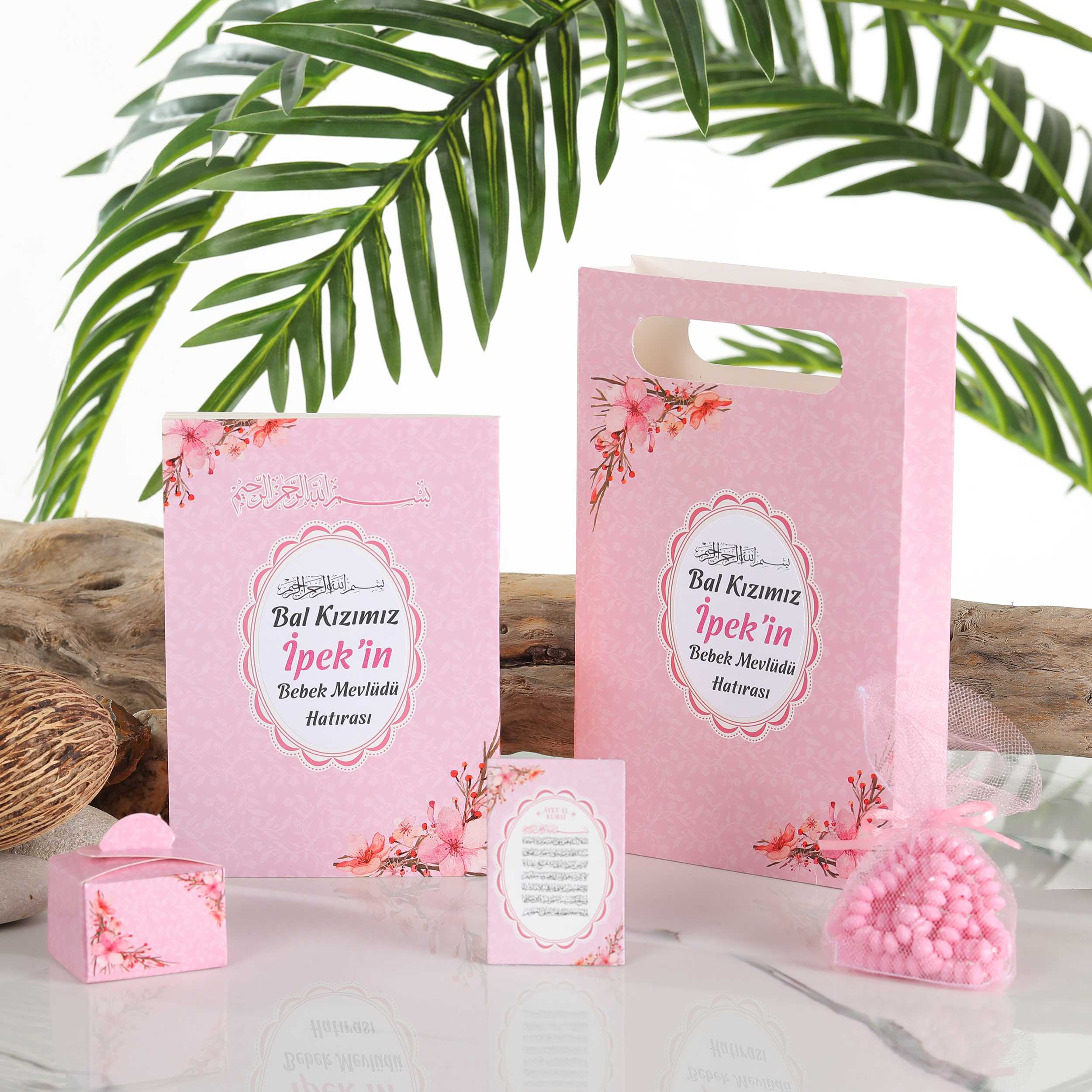  Altıgen Yâsin-i Serif  5 li Set Pembe