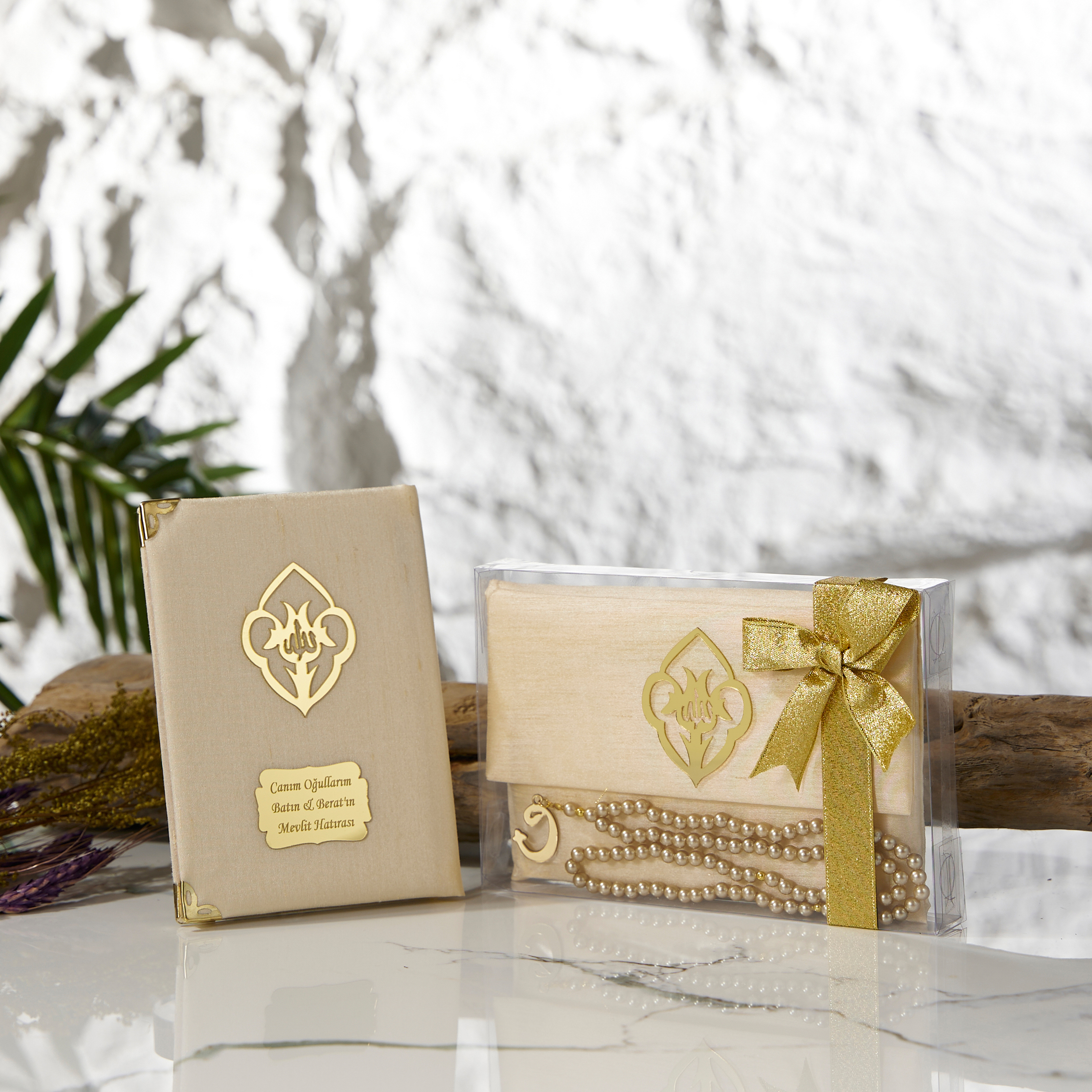 Şantuk Asetat Kutulu Yasin Şerif Seti Kurdelali