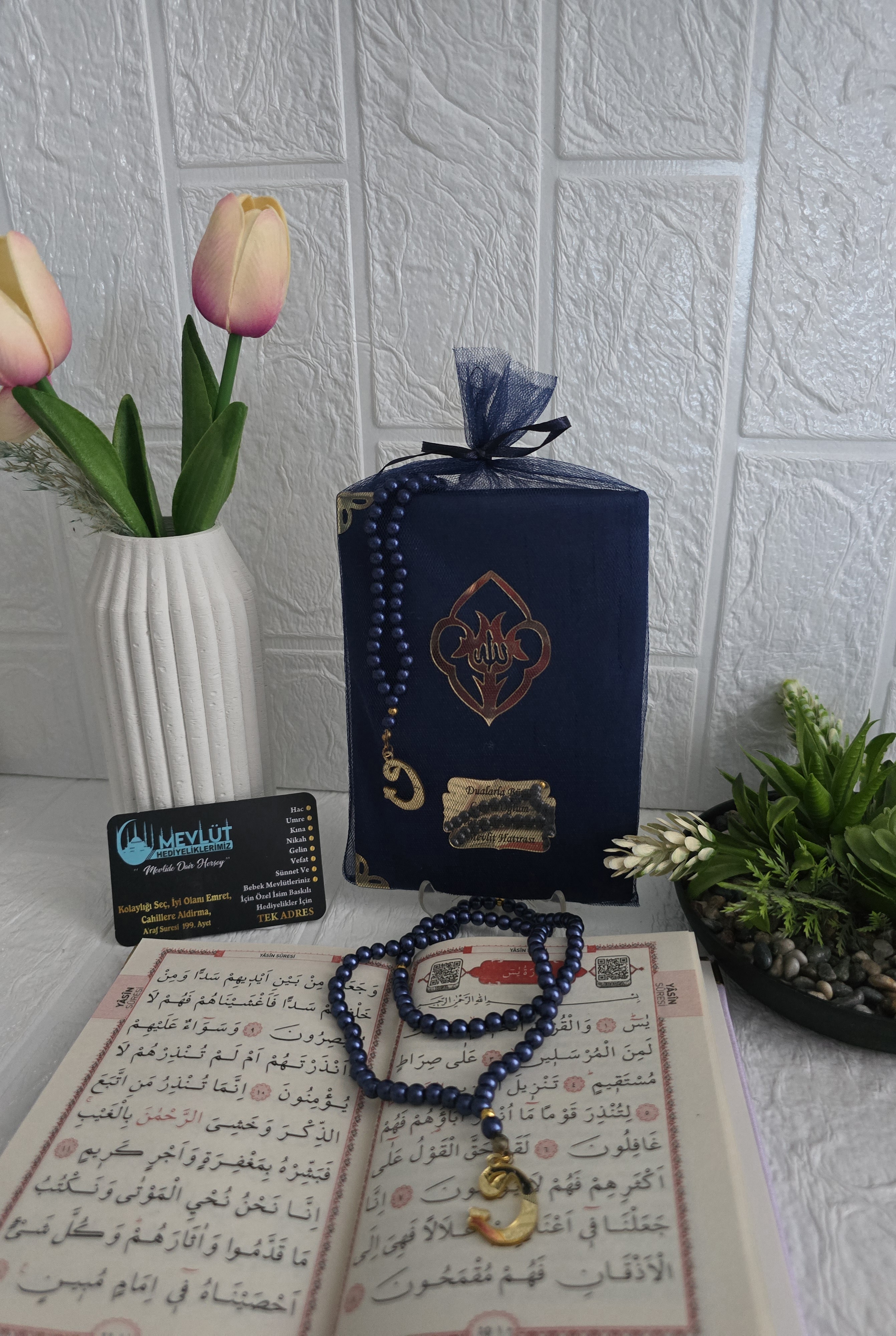 64 syf Tül kesede Tesbihli Ipek Şantuk 