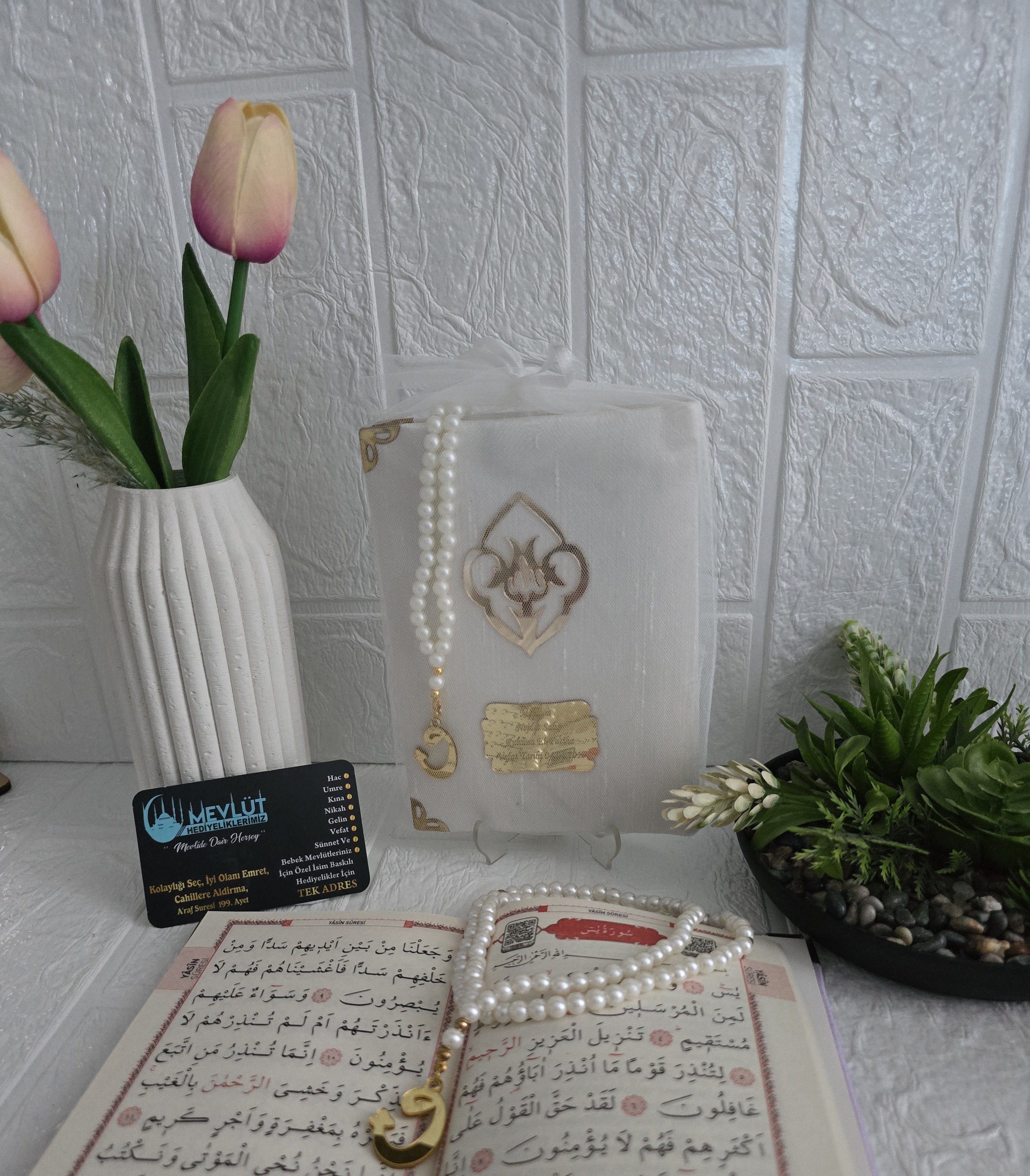 64 syf Tül kesede Tesbihli Ipek Şantuk 